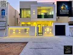 Luxury villa with a modern design for sale on the main street, two floors and a roof, with a 12-mete