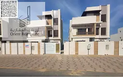 Villa for sale in Ajman at Al Bahia The villa is G+1+Roof Majlis, 2 Hall, 5 Master Rooms, Fountain,