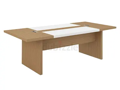 Modern Expandable Dining Table with White Inserts