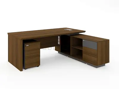 Elegant Modern Office Desk with Storage