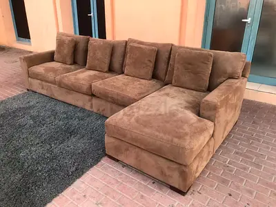 Cratebarrel Velvet axis 4_Seaters Sofa