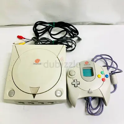 Sega Dreamcast Console with Controller and Cables