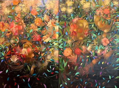 In the shade (Diptych)
220 x 160 cm
Oil on canvas
2025