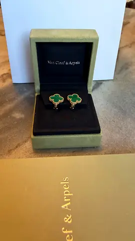 Van cleef malachite earrings
