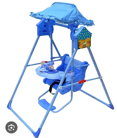 Blue Baby Swing with Canopy