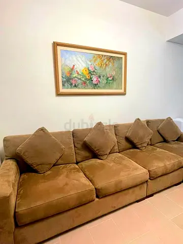Comfortable CrateBarrel Axis L Shape Sofa