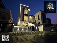 Luxury modern villa for sale, two floors and a roof, central air conditioning, high-end finishes, fr