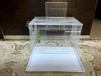 White Wire Pet Cage Length 60m, Width 40m, Height 40m