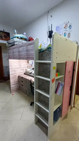 Kids Bunk Bed IKEA brand with study table and Wardrope for sale