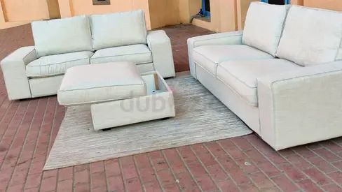 5_ Seater IKEA Kivik Sofa Beige with footstool
