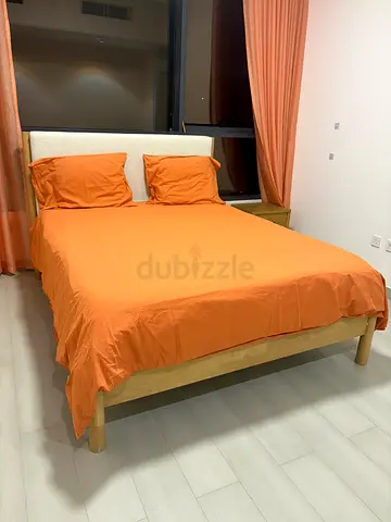 Bed Frame and Two Bedside Tables PANHOME