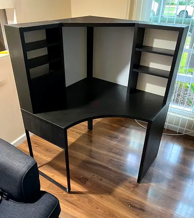 Minimalist Black Corner Desk