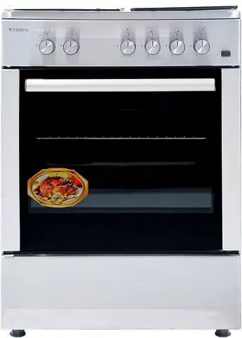 Venus Full Gas Cooker 60x60 cm 4 Burner and Oven VC6040GSX (Made in Turkey) FREE DELIVERY