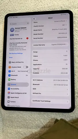 Apple iPad Pro m4 11 inch- 256GB - WiFi