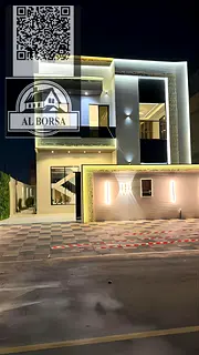 For sale in Al Zahia, a 3-story villa with 5 master bedrooms, a majlis, a living room, a kitchen, an