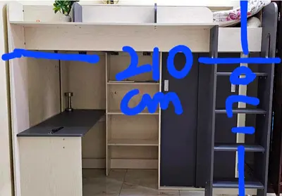 Stylish Study Table and Wardrobe Combination