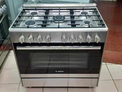 Bosch Brand 90cm Full Gas Cooker 5 Burner Stainless Steel body