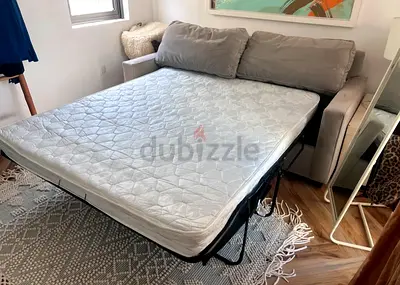 West elm Two seater sofa bed with mattress