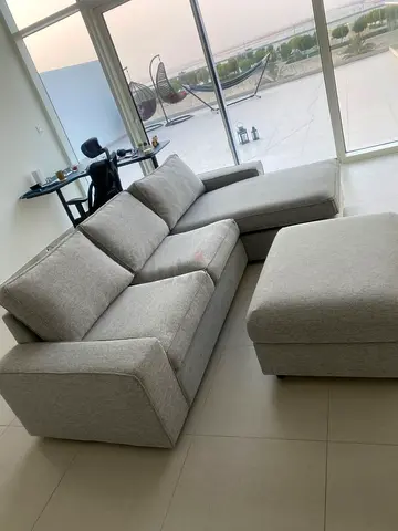 With footstool ikea Kivik L shape sofa