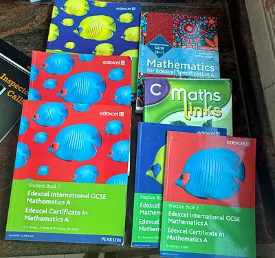 Edexcel/  AQA International GCSE Mathematics A - Complete Study Set  GCSE English  Biology books