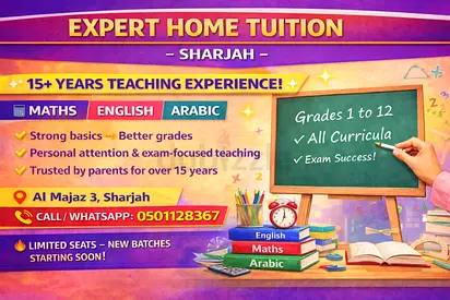 Math, English, Arabic, Computer Science and Science by an experienced Lady teacher (Grade 1 to 10)
