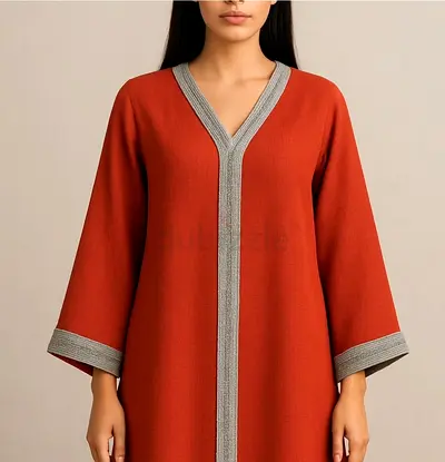 Elegant Red Kaftan Dress