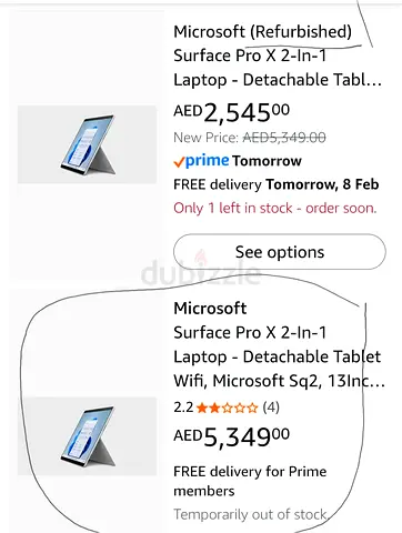 Microsoft Surface Pro X 2-In-1 Laptop -sq2 , 16Gb ram, new