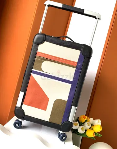 Hermes Rolling Mobility Suitcase Cabine 55 Surfer Luggage Black Blue