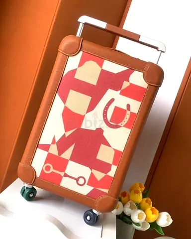 Hermes Rolling Mobility Suitcase RMS Cabine 55 Surfer Luggage Orange