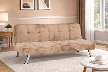 3 Seater Modern Light Brown Convertible Sofa Bed – Luxury Foldable Sofa Cum Bed For Living Room