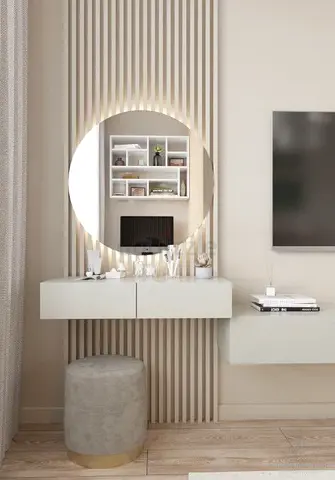 Custom Modern Dressing Table with Mirror