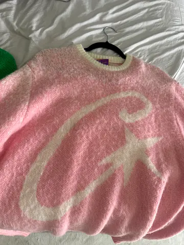 Corteiz pink mohair knit size L