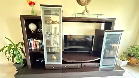 TV Cabinet with 2 glass  cabinet  book self