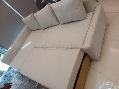 Stylish Corner Sofa Bed a in Soft Fabric