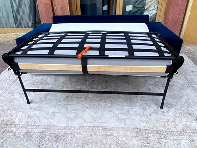 Dark blue  two seater vimle sofa bed