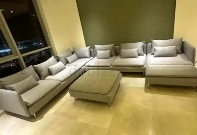 Ikea soderhamn u shape sofa with ottoman