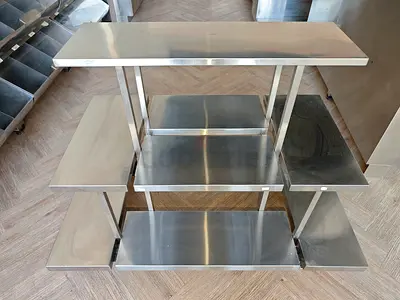 Sturdy Food Grade Stainless Steel Display Island Shelves