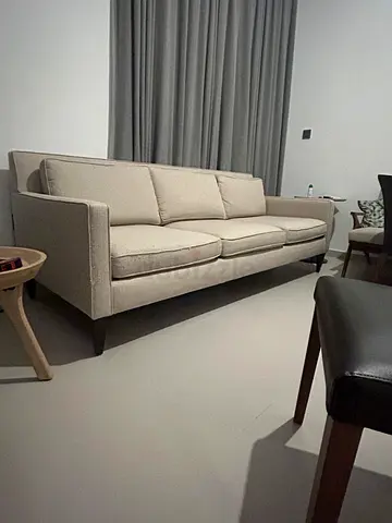 Crate and Barrel Beige Sofa in Good Condition