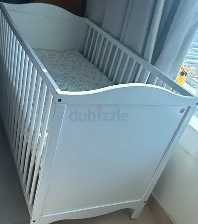 White Wooden Crib