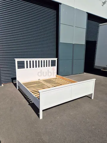 White Wooden Bed Frame