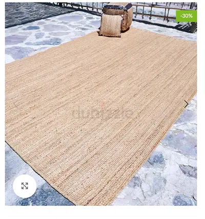 Handwoven Natural jute Rug 250x350 cm