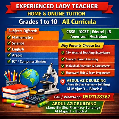 MATH/ SCIENCE/ ARABIC/ ENGLISH/ COMPUTER STUDIES ONLINE/OFFLINE
