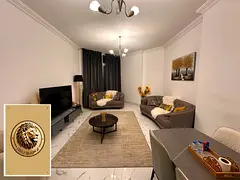 Available in Ajman, in a furnished hotel-style lounge, consisting of two bedrooms, a living room, an