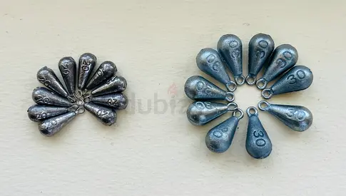 Fishing lead weights 20 g and 30 g