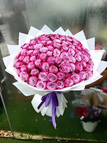 Beautiful Bouquet of purple Roses
