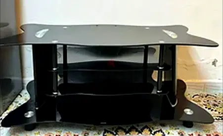 Black Glass TV Stand TV Table