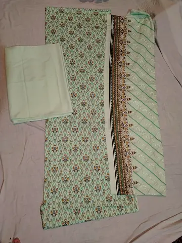Elegant ladies suit (lawn) (unstiched)
