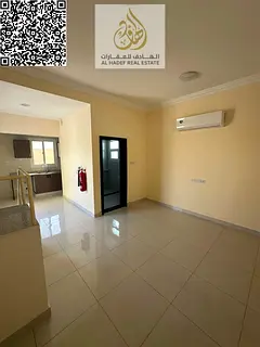 Studio apartment for annual rent, large area, separate kitchen with a private bedroom space on the r