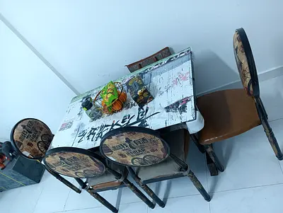 Stylish Dining Table Set with Unique Chairs