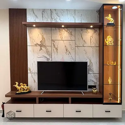 Luxury TV unit wall design